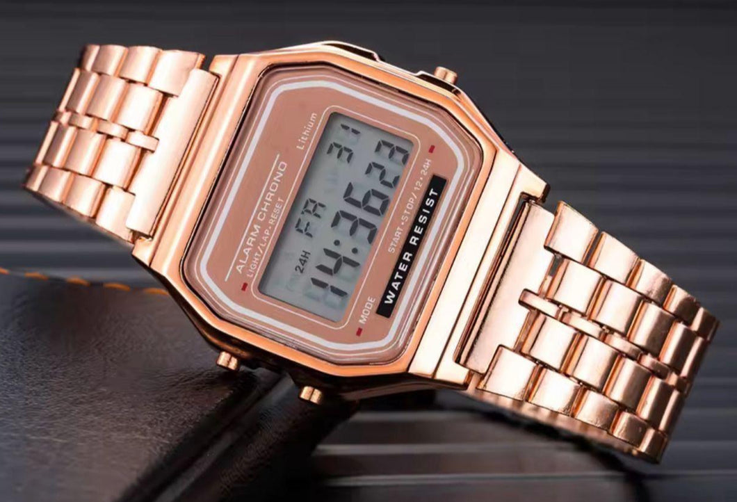 LOTE 5 x RELOJ METAL TIPO CASIO