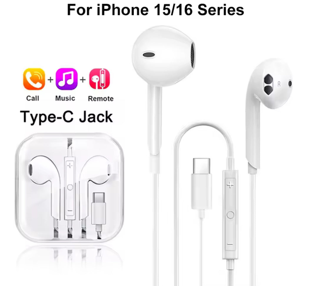 LOTE 5 x AURICULARES TIPO-C IPHONE