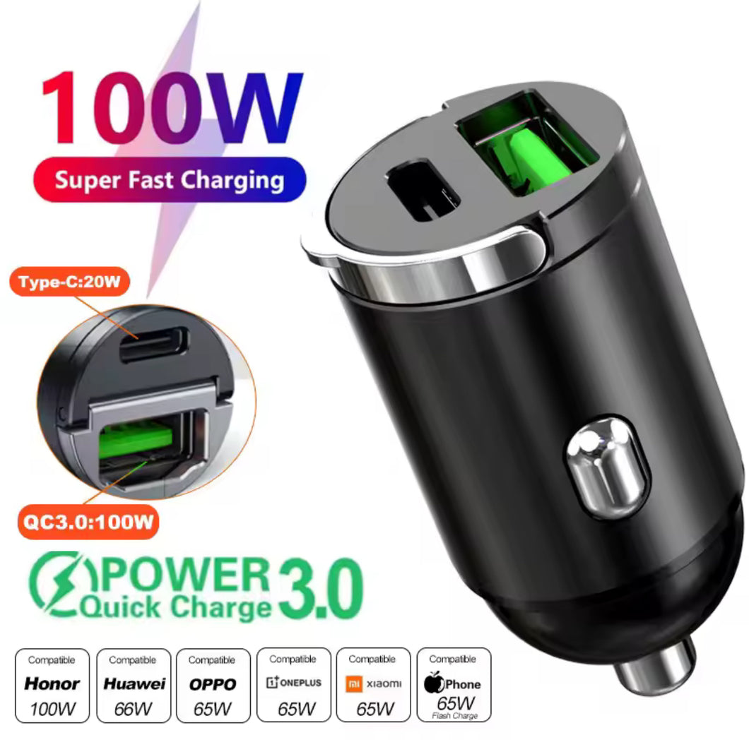 LOTE 5 x CARGADOR COCHE 100W